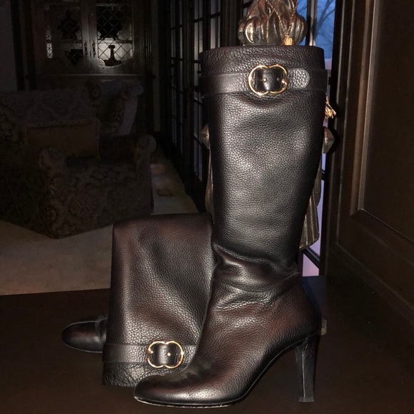 Gucci Black 3inch Leather Boots - Picture 1 of 3